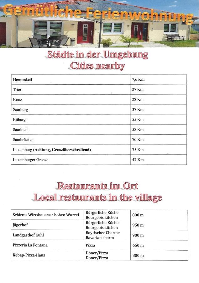 Gemuetliche Ferienwohnung Reinsfeld Esterno foto